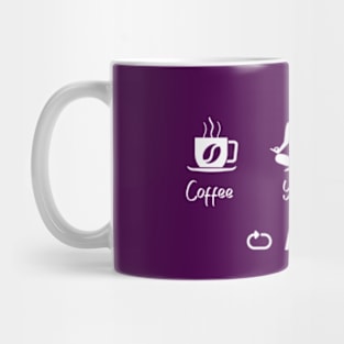 Coffee Yoga Sleep cup of coffee and asanas Mug